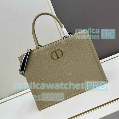 Replica CD Di0r Book Tote Bag Large Size Khaki Color